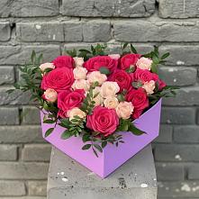 Цветочная композиция из Розы в коробке в Днепровской