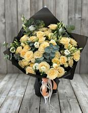 Букет цветов из:  Розы и Лизиантусы в Днепровской