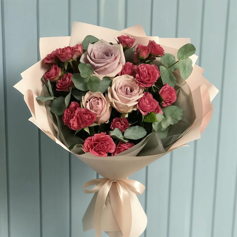 Букет цветов из: Гвоздики и Розы в Днепровской
