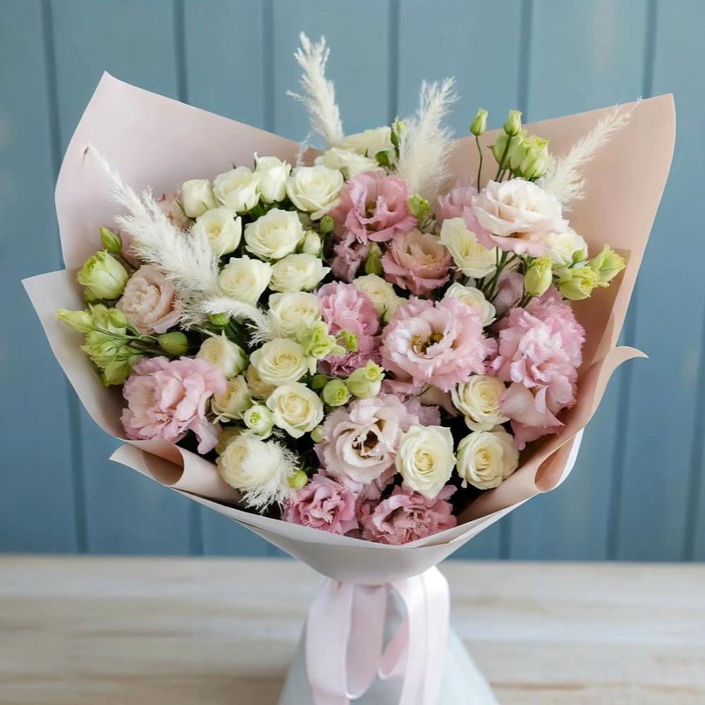 Букет цветов из: Альстромерии и Розы в Днепровской