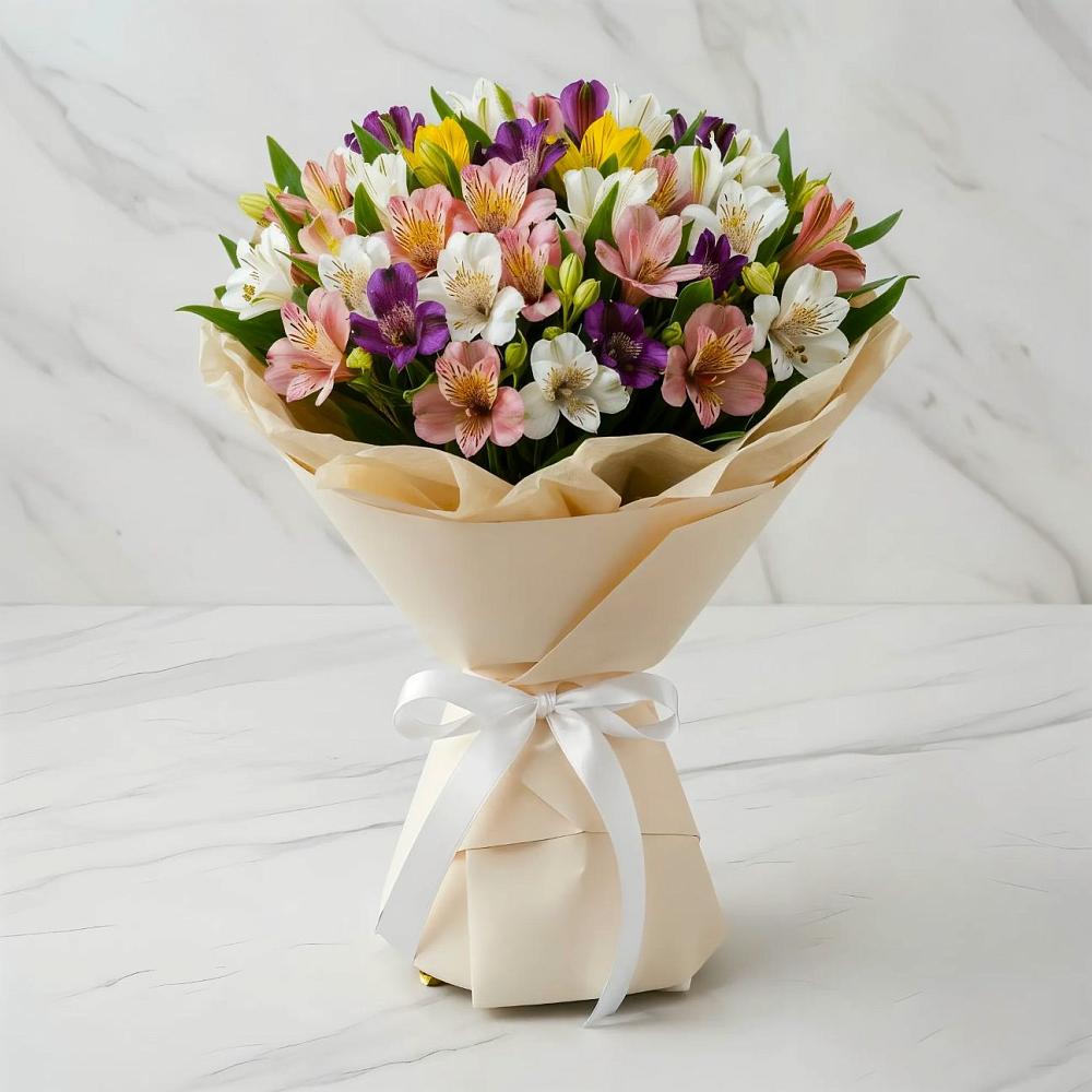 Букет цветов из: Альстромерии в Днепровской