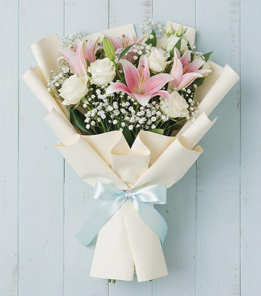 Букет цветов из: Лилии в Днепровской