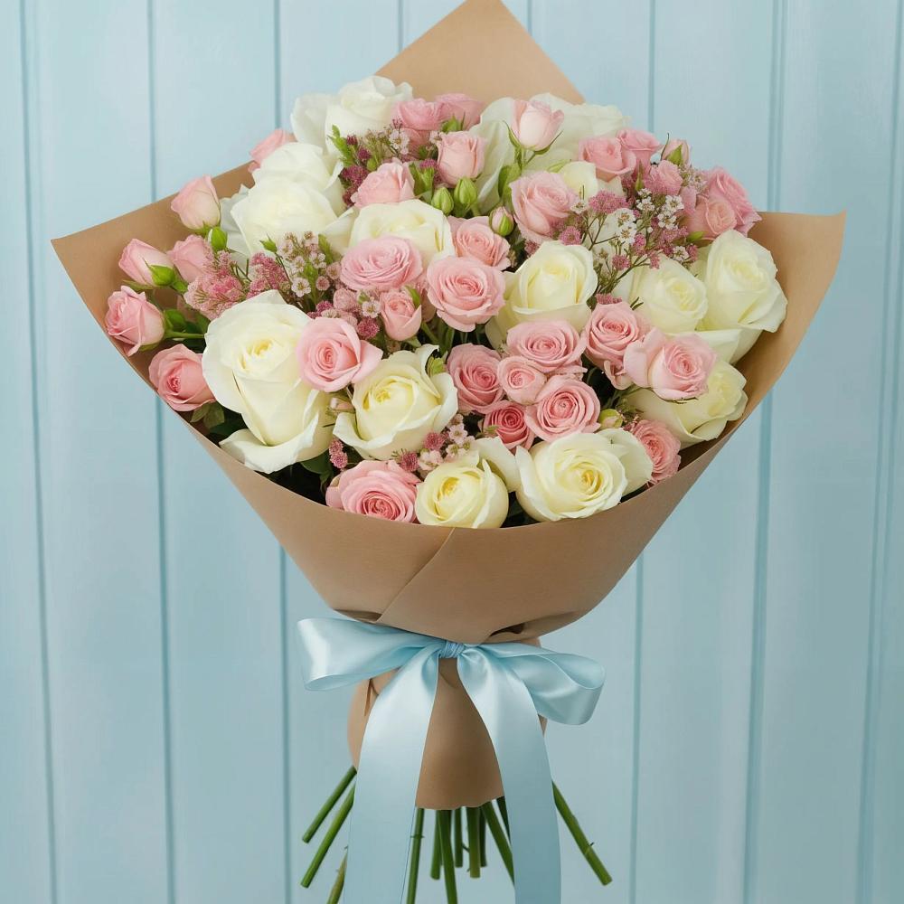 Букет цветов из: Розы в Днепровской