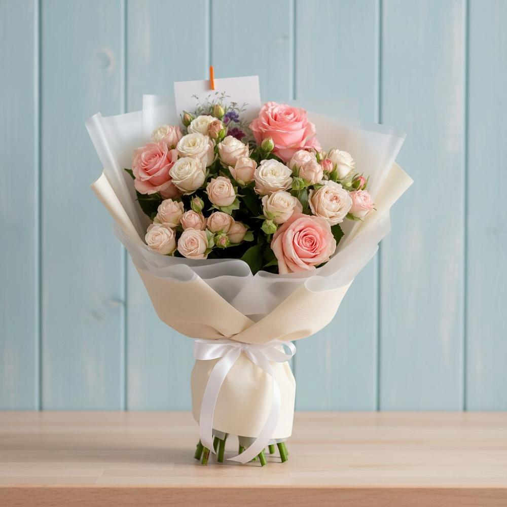 Букет цветов из: Розы в Днепровской