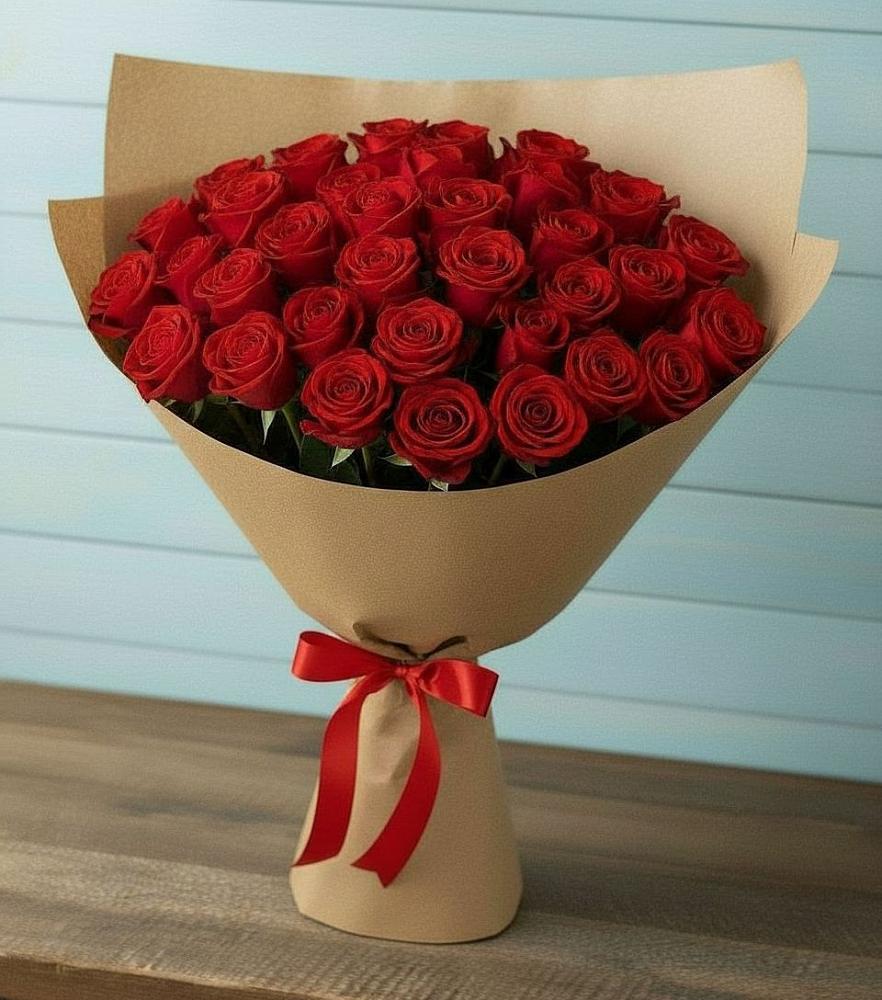 Букет Красные розы Милано в Днепровской