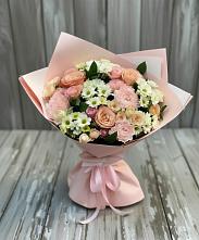 Букет цветов из:  Гвоздики, Розы и Хризантемы в Днепровской