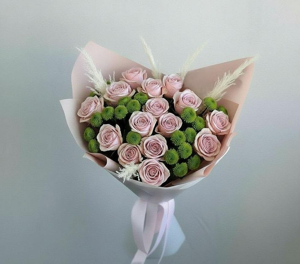 Букет цветов из: Розы и Хризантемы в Днепровской