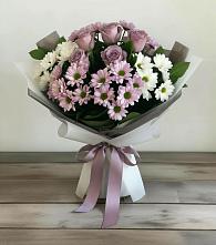 Букет цветов из:  Хризантемы и Розы #REPLACE_PRED# Днепровской