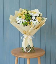 Букет цветов из:  Хризантемы и Розы #REPLACE_PRED# Днепровской