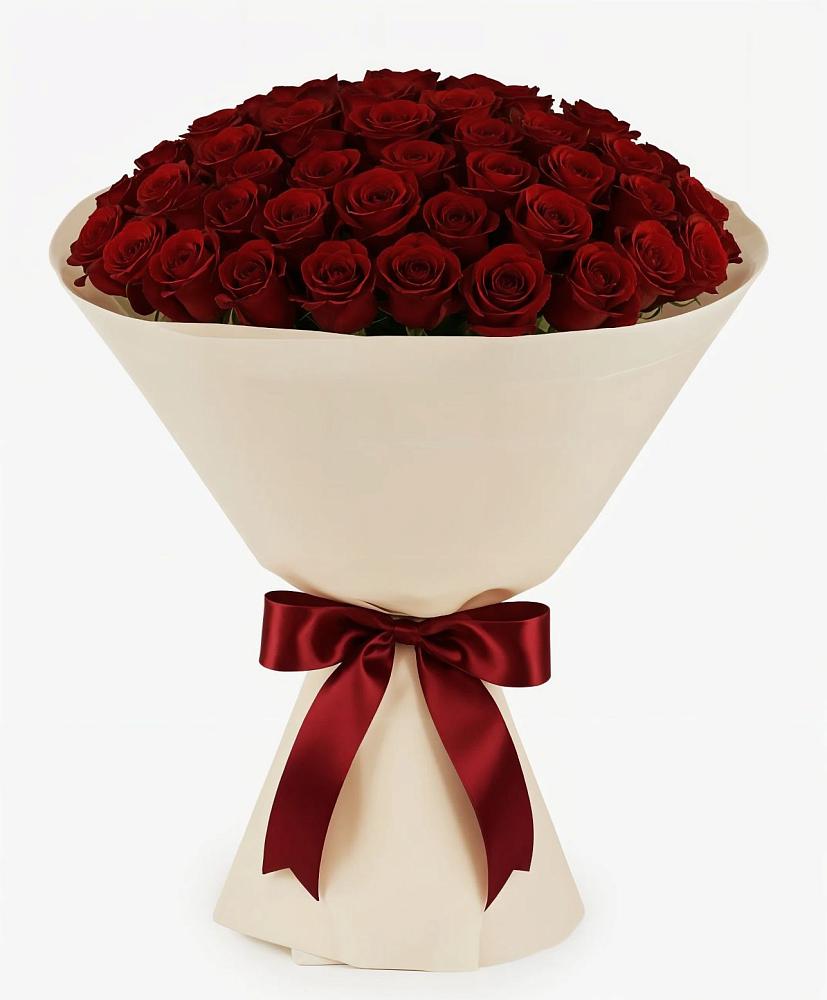 Букет 101 Бордовая роза Блэк Бакарра в Днепровской